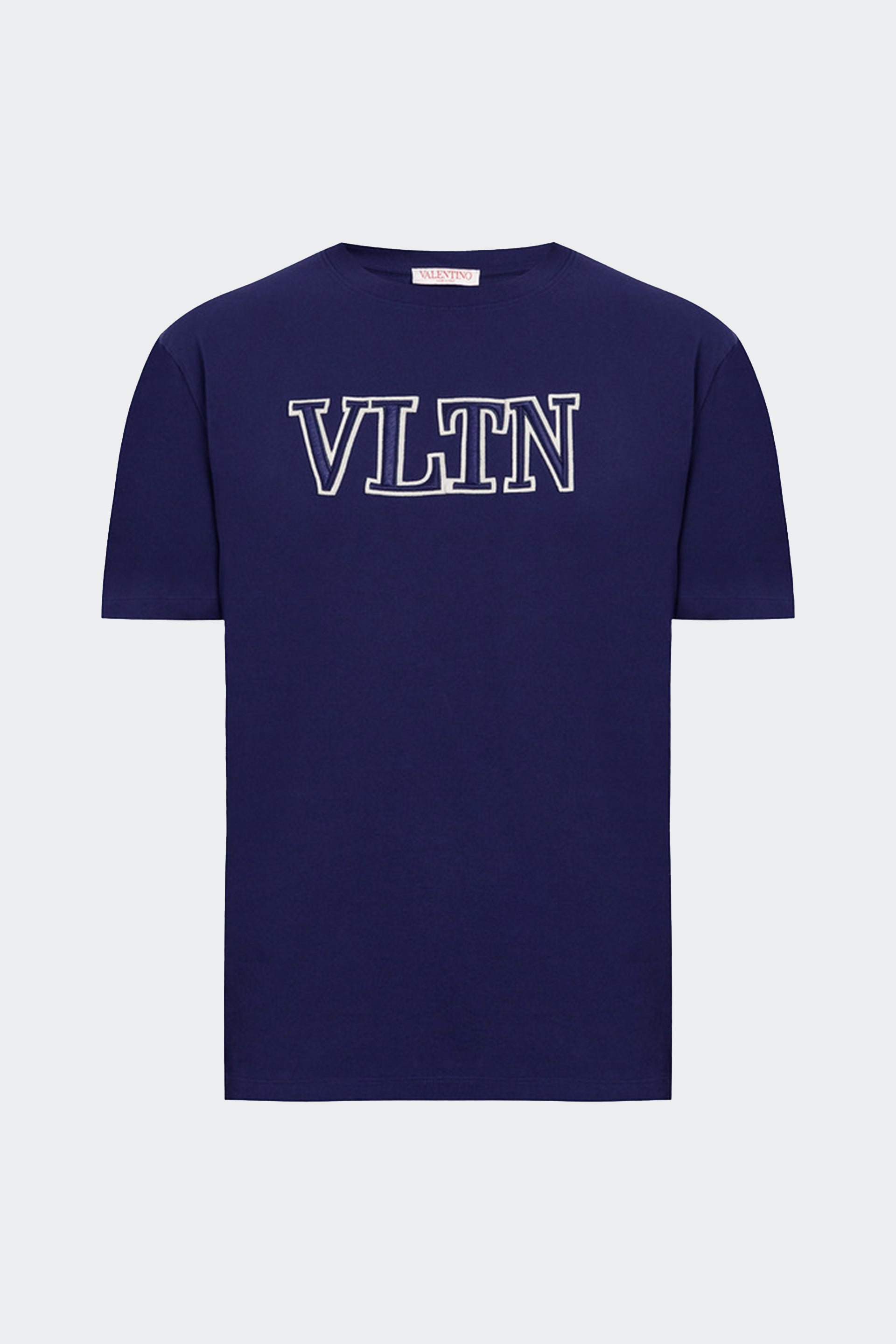 VLTṄ logo-print Cotton T-Shirt - Navy Blue
