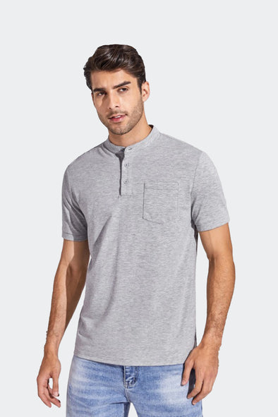 Henleȳ T-shirt- Light Grey