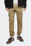 Slim Fit Cargo trousers-Brown