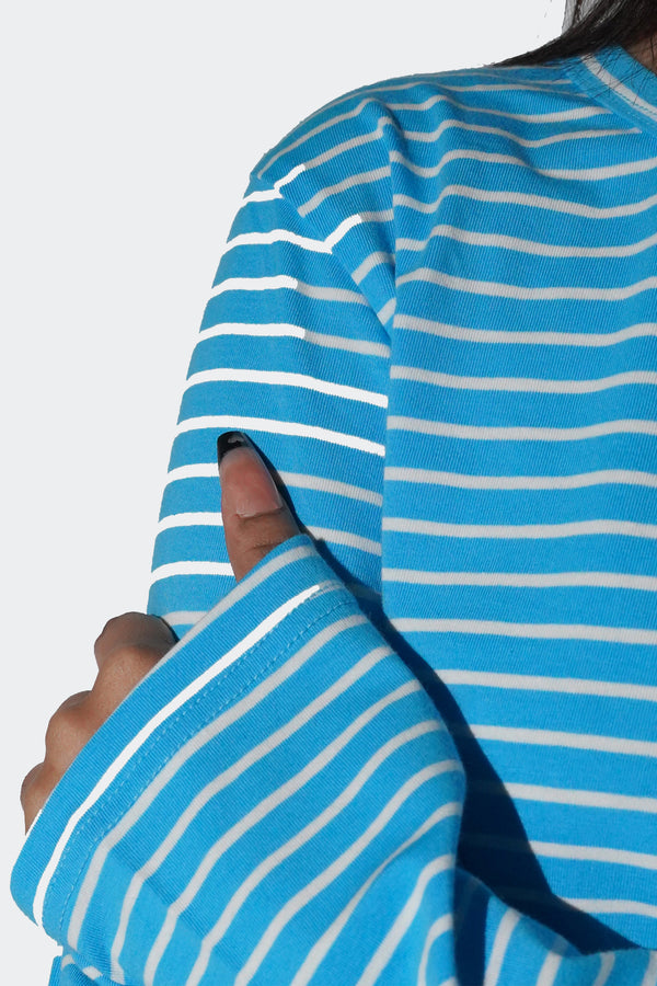 Stripe Pyjama Pant-Ice Blue
