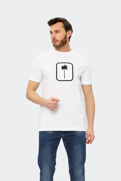 Paļm Tree T-Shirt-White