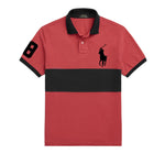 Big Pony Mesh Polo Shirt-Red