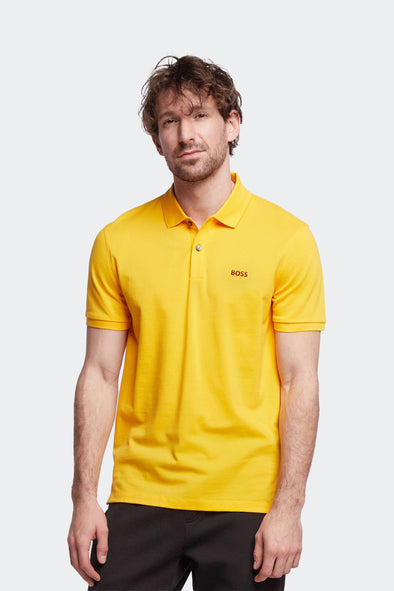Böss Golden Rod Cotton  Polo Shirt- Yellow