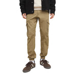 Slim Fit Cargo trousers-Brown