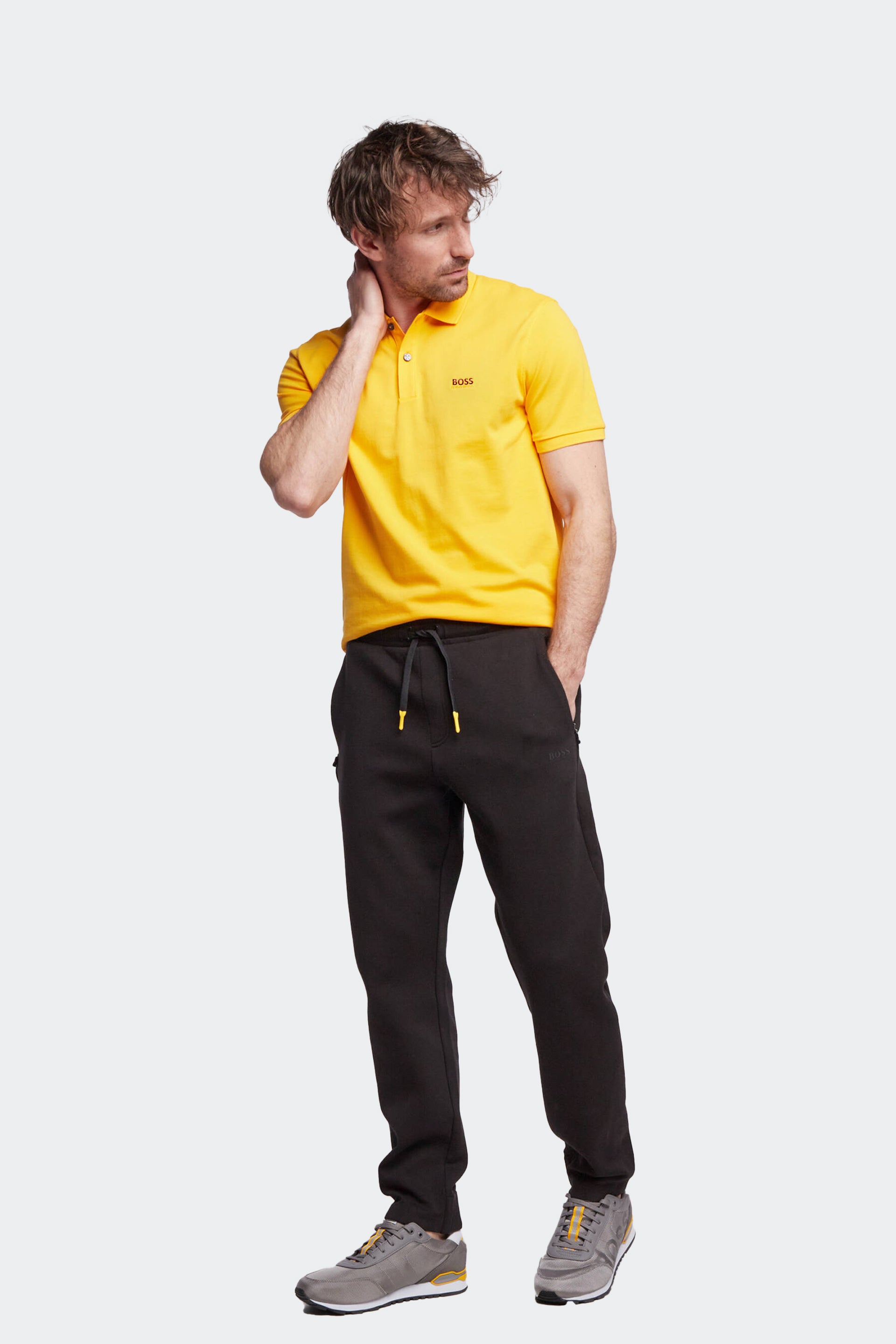 Böss Golden Rod Cotton  Polo Shirt- Yellow