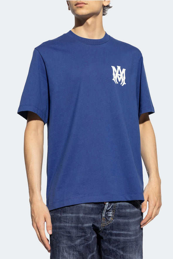 AMİRİ logo-print Cotton T-Shirt - Navy Blue