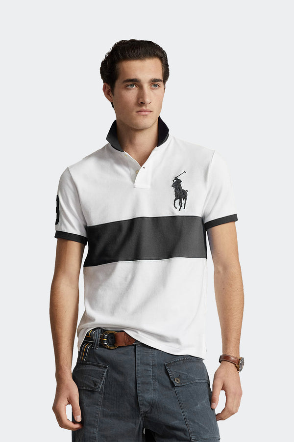 Big Pony Mesh Polo Shirt-White