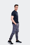Slim Fit Cargo trousers-Grey
