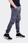 Slim Fit Cargo trousers-Grey