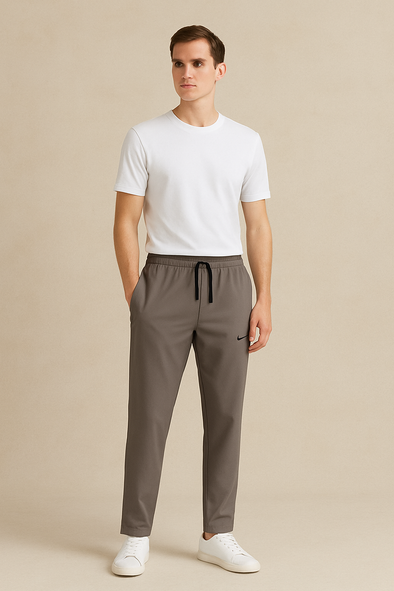 Men's Dri-Fit Polyester Trouser-Grey Beig