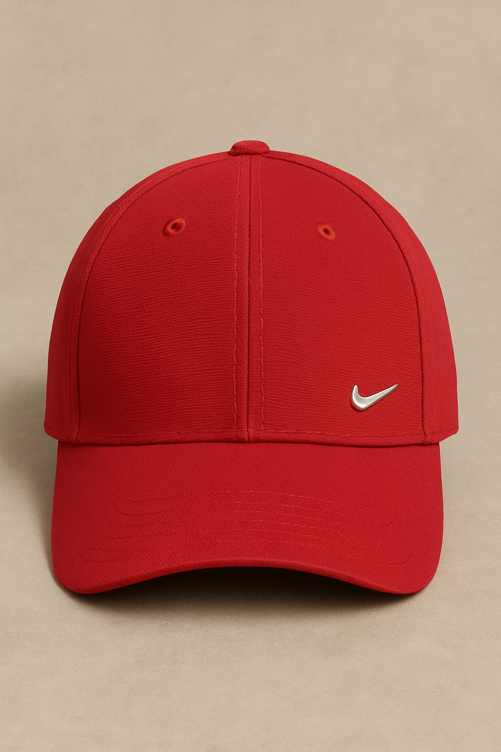 Nikë Club Structured Metal Swoosh Cap- Red