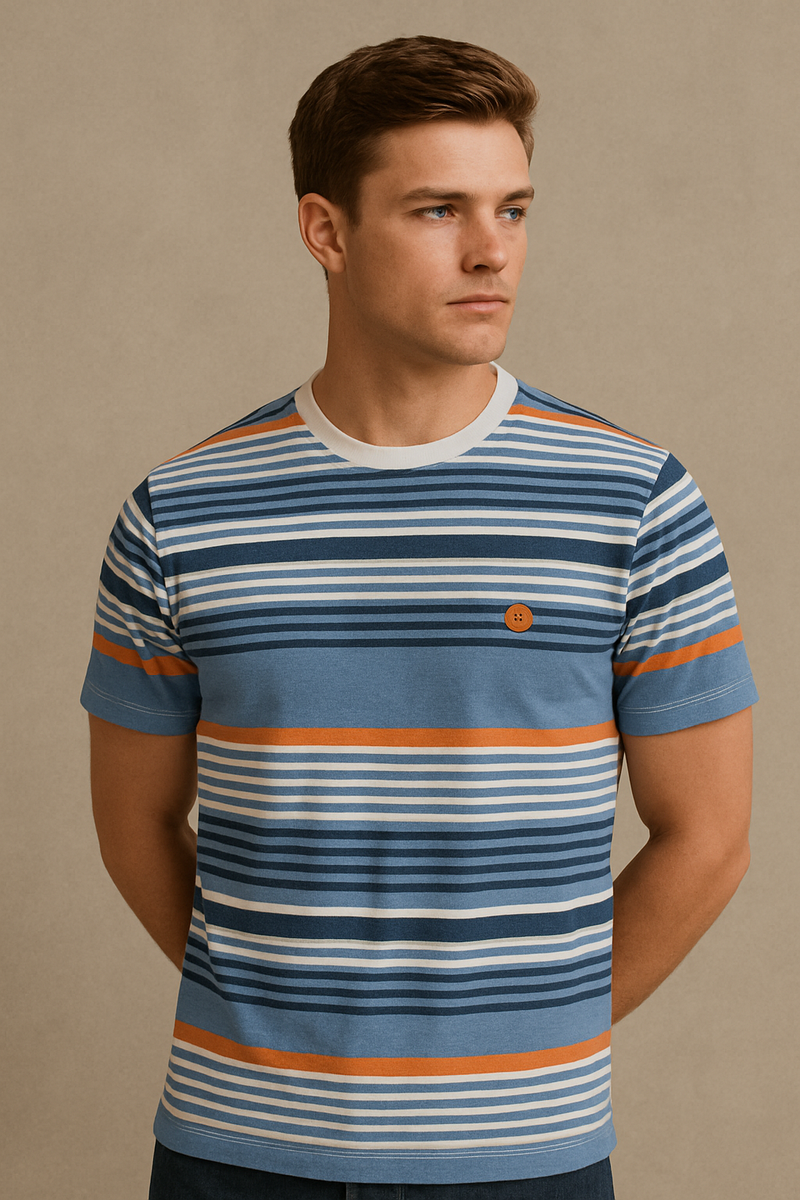 Ocsxa Colorful Pastel Stripes T-Shirt