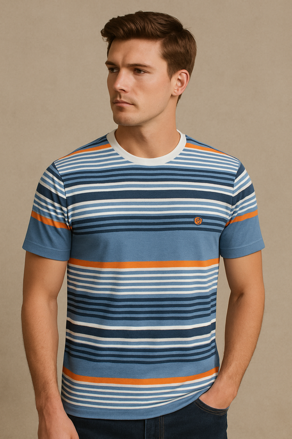 Ocsxa Colorful Pastel Stripes T-Shirt