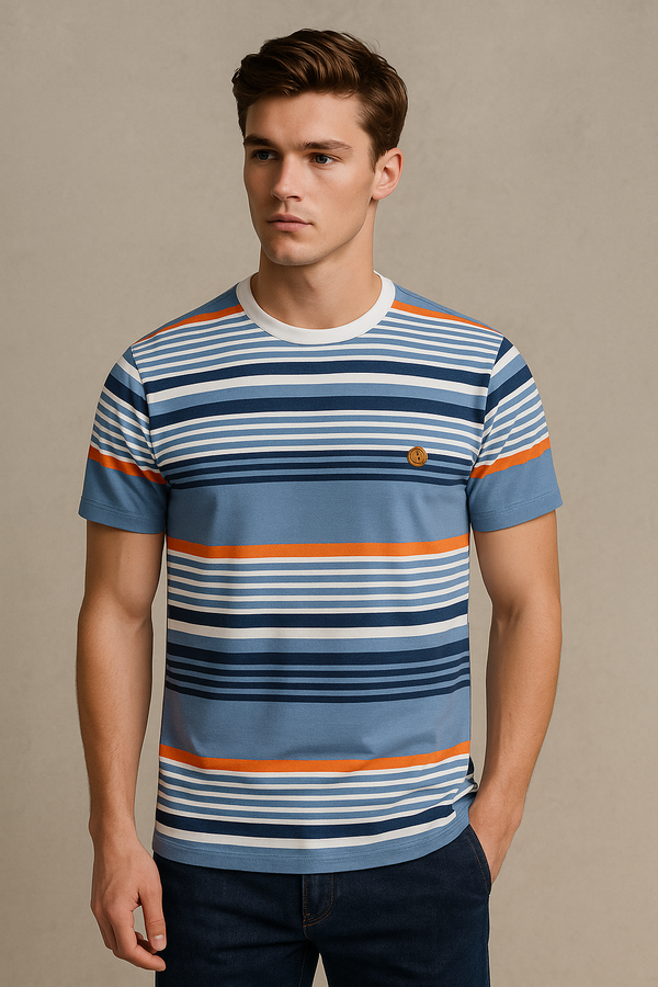 Ocsxa Colorful Pastel Stripes T-Shirt