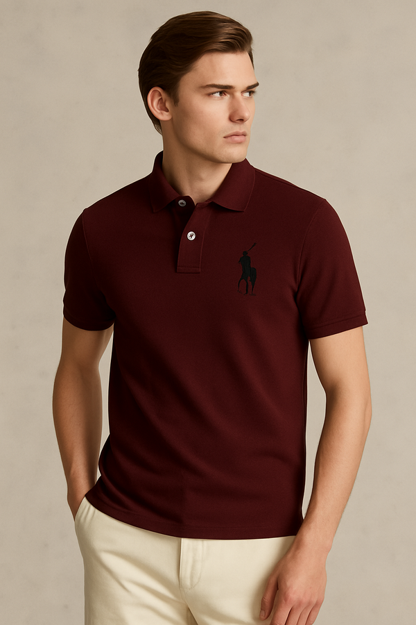 Giordano Polo Shirt-Maroon