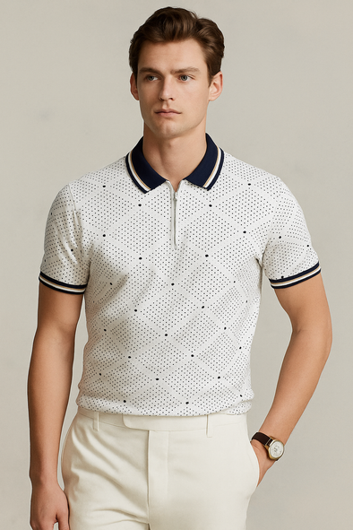 PŌLKA Dot Polo Shirt-Black