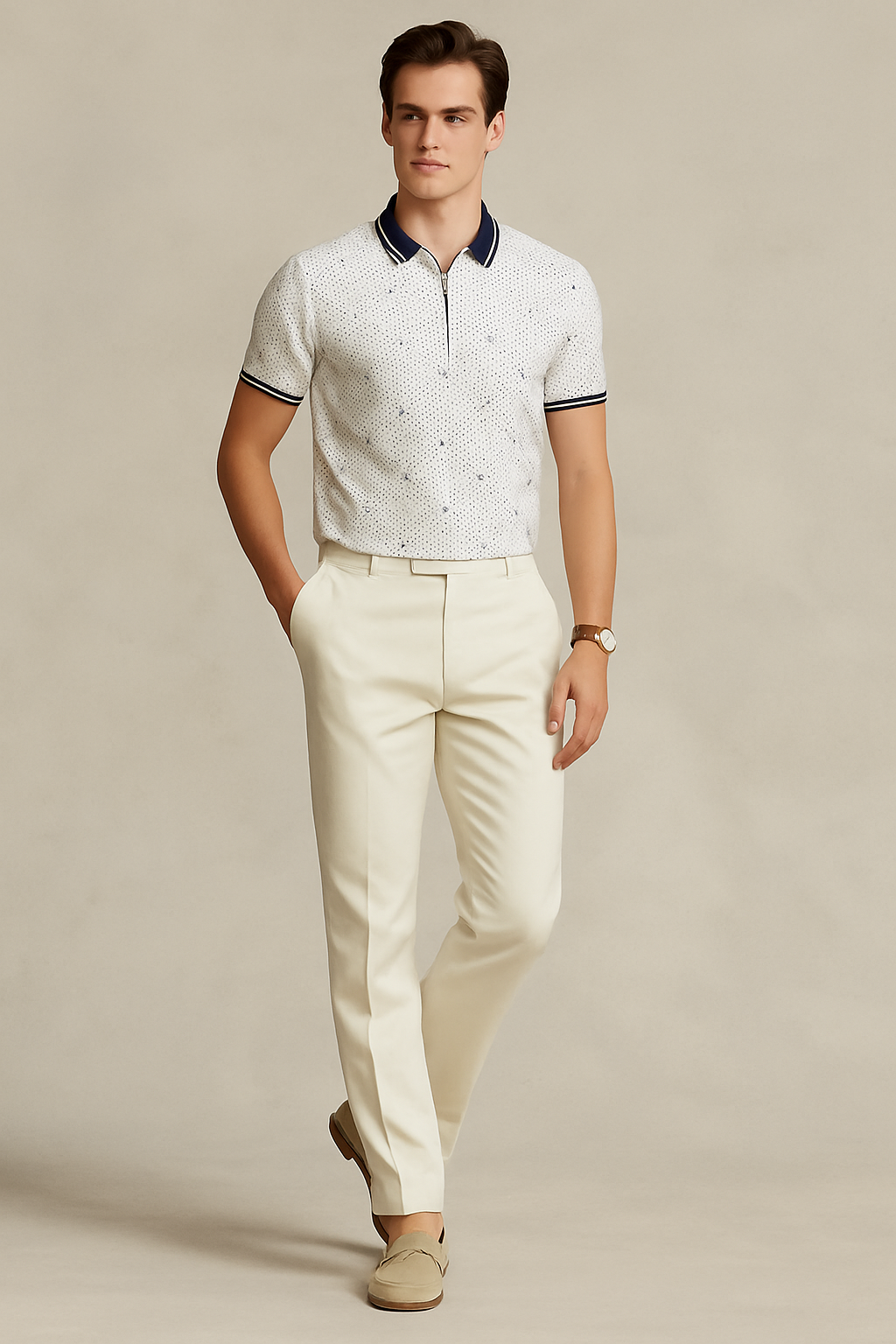 PŌLKA Dot Polo Shirt-Black
