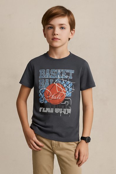 Basket-Ball T-Shirt- Grey