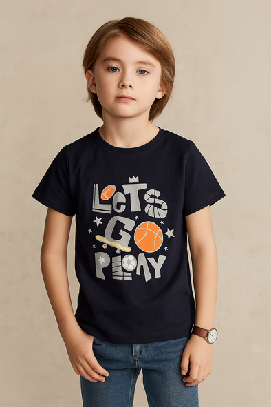Let's Go Play- Navy Blue