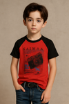 Kaiwaa Printed T-shirt- Red & Black