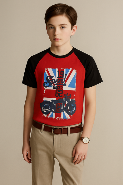 Speed Racer 62 T-Shirt- Red & Black