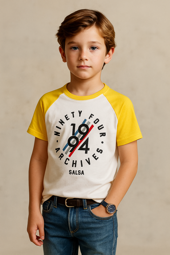 1994 Archives T-Shirt- White & Yellow