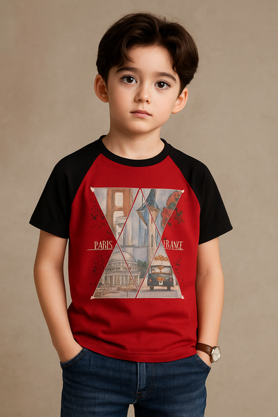 Toddler T-Shirt-Red & Black