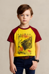 Kaiwaa Printed T-shirt-Yellow & Maroon