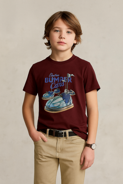 Bumper Car T-Shirt- Maroon