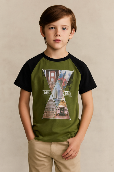 Toddler T-Shirt-Green & Black