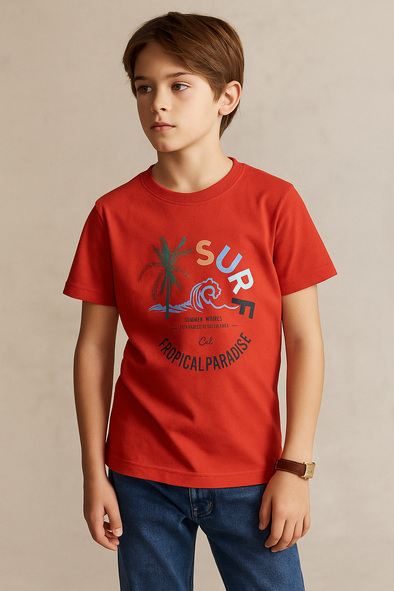 SURF Tropical Paradise T-Shirt- Red