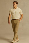 Ƭropical Printed Polo Shirt-Beige