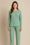 Stripe Pyjama Pant-Sea Green