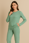 Stripe Pyjama Pant-Sea Green