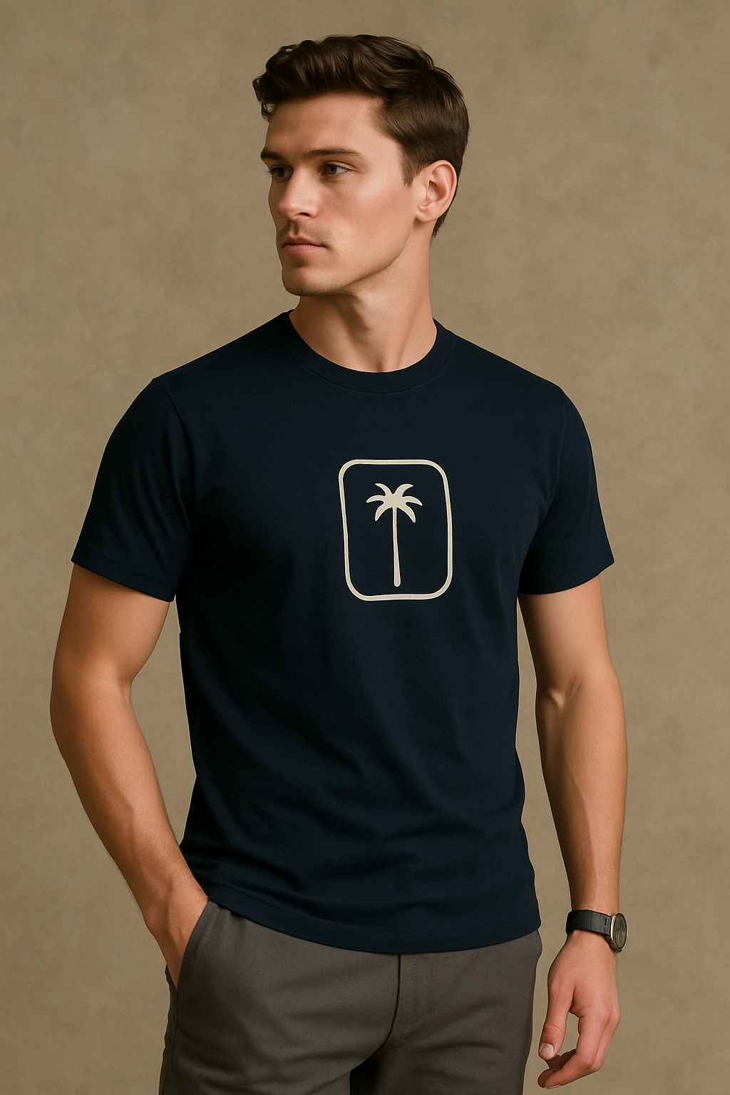 Paļm Tree T-Shirt- Black