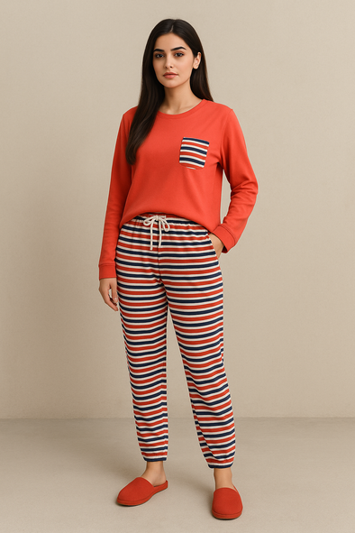 Stripe Pyjama Pant- Red & Black