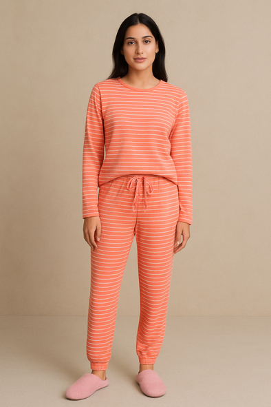 Stripe Pyjama Pant-Pink