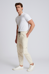 Slim Fit Cargo trousers- White