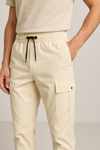 Slim Fit Cargo trousers- White