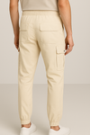 Slim Fit Cargo trousers- White