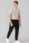 Slim Fit Cargo trousers- Black