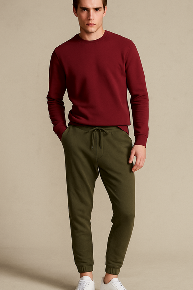 Winter Fleece Trouser for Men - Olive Green