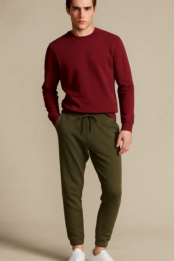 Winter Fleece Trouser for Men - Olive Green