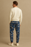 Winter Fleece Trouser for Men - Blue Camouflage