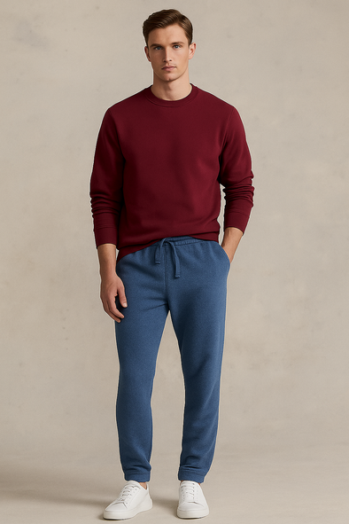 Winter Fleece Trouser for Men - Light Blue Heather