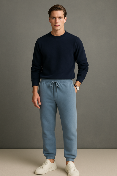 Winter Fleece Trouser for Men - Light Blue