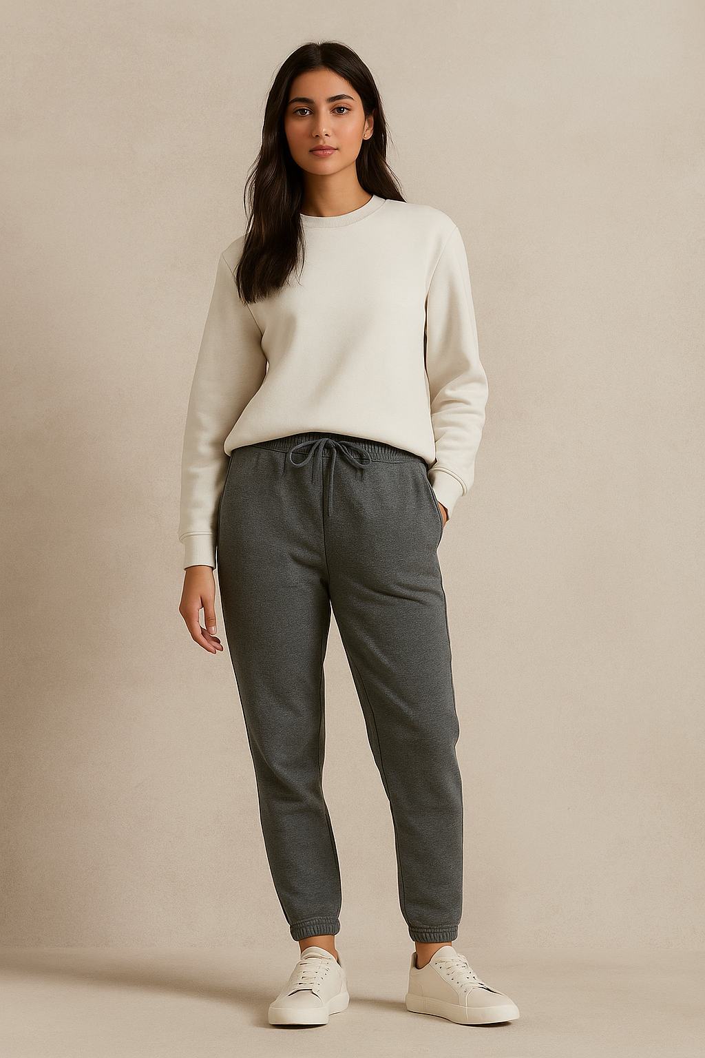 Fleece Trousers for Women's- Dark Grey