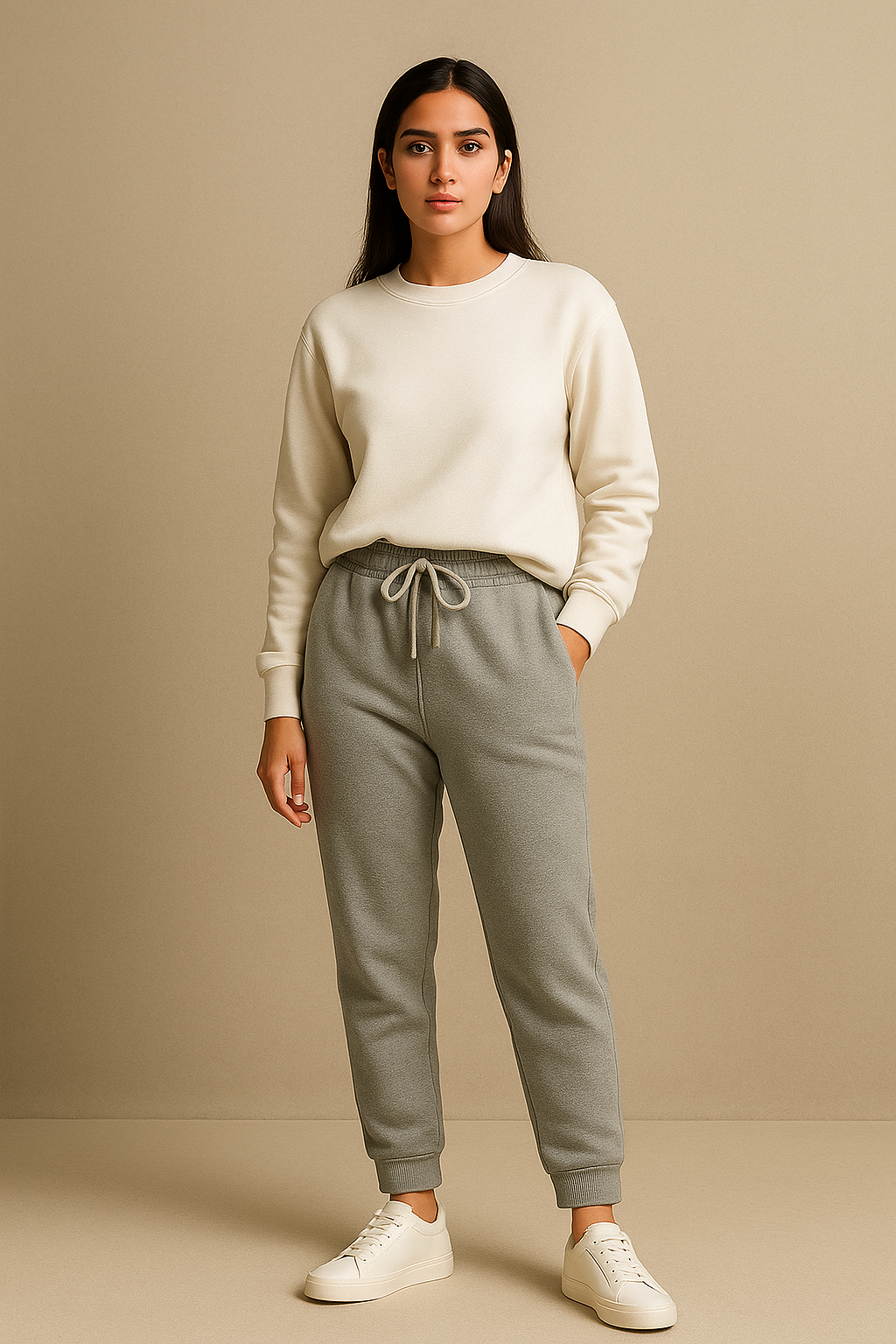 Fleece Trousers for Women's- Grey
