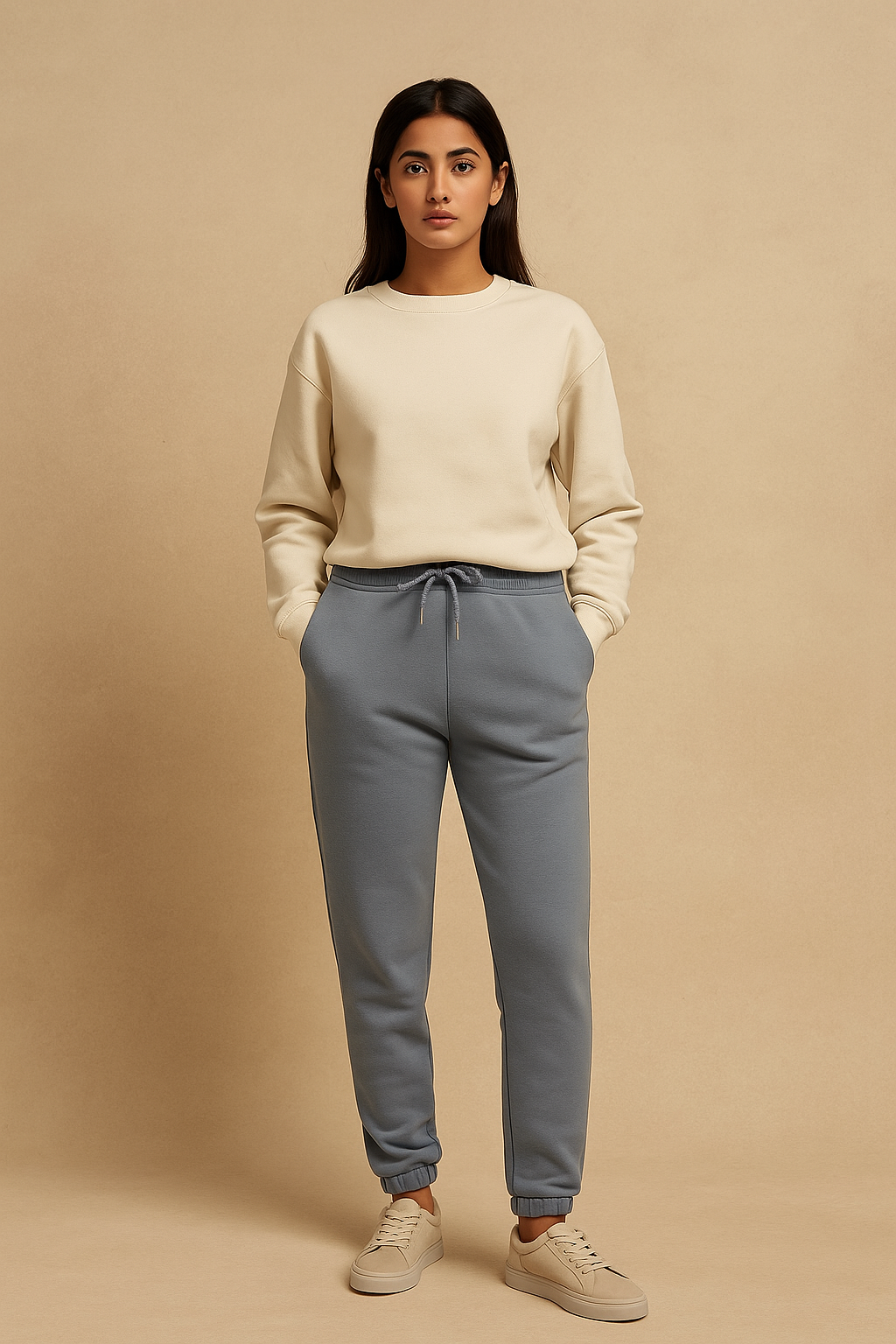 Fleece Trousers for Women's-Light Blue
