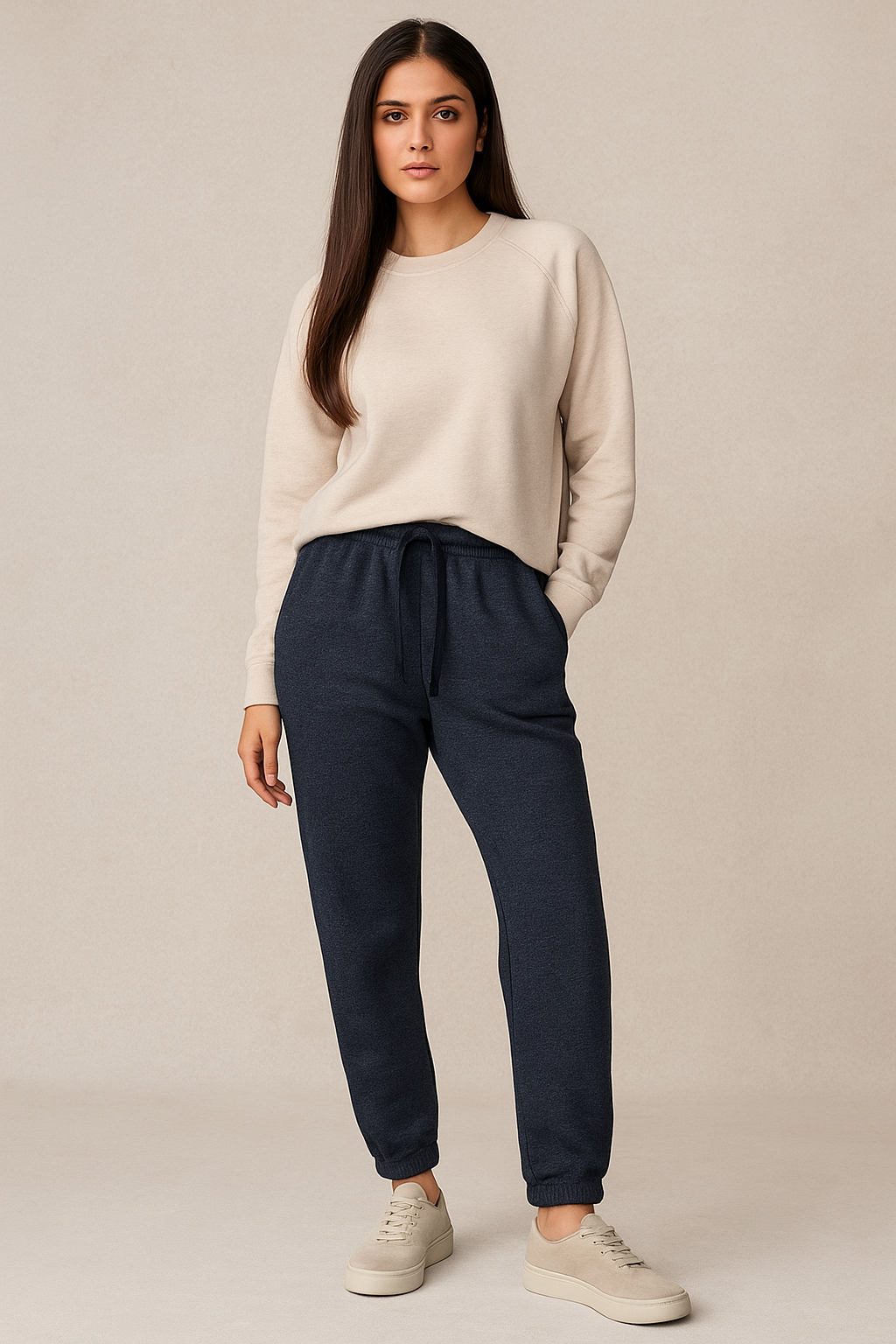 Fleece Trousers for Women's- Navy Heather